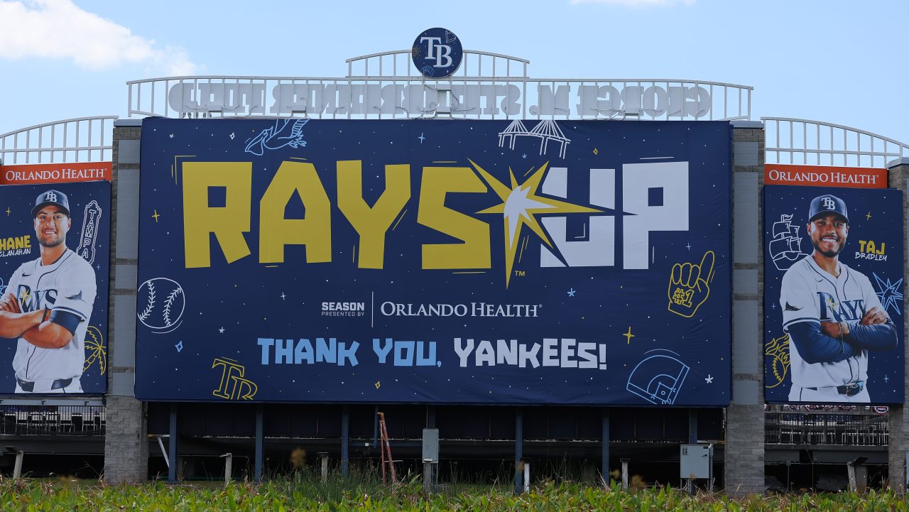 Steinbrenner Field Thank You Yankees sign